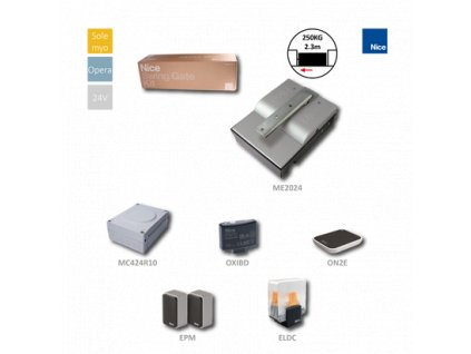 XFAB2024-1 Podzemní sada pro jednokřídlou bránu do 2,3m/křídla, 1x ME2024 (24V, 120W, 250Nm), 1x MC424, 1x ON2E, 1x OXIBD, 1 pár EPM, 1x ELDC