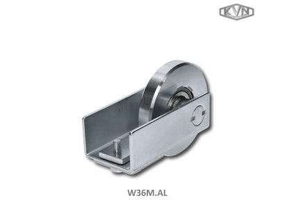 Náběhové kolečko samonosné brány pro profil 95x100mm, KVN gate systems, hliníkové