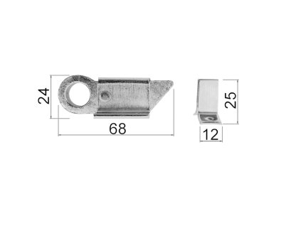Zástrč univerzální 120mm, bílý zinek