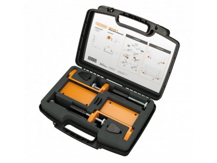 Sada zesílených ocelových svěrek LOCINOX® DRILLVISE-2 s polohovací výškovou podpěrou, 2 KS v balení