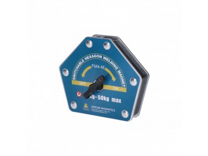 Svařovací magnet / svařovací úhel, vypínací, zatížení 40kg, měřící úhly: 30°, 45°, 60°, 75°, 90°, 105°, 135°; feritový