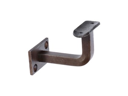 Držák madla na stěnu s obdélníkovou kotevní deskou - 70x40mm (pevný, na trubku o průměru 42,4mm), odsazení 70 mm, ocel bez povrchové úpravy