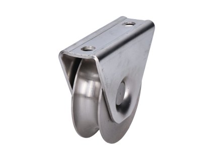 Vodící kladka o průměru 78mm na montáž pod rám, nosnost 400kg, nerez /AISI 304