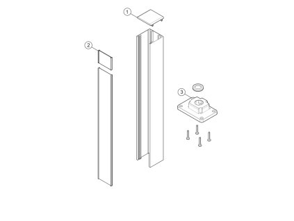 PD0280A3003 vrchní krytka pro hliníkový sloupek PPH3, PPH4