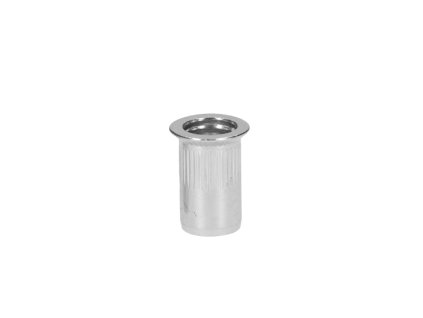 Nerezová nýtovací matice se zapuštěnou hlavou, rýhovaný dřík, AISI304 (Rozměry M10x21mm)