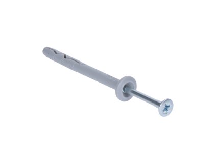 Hmoždinka natloukací s hřibovým límcem a vrutem se zápustnou hlavou (Rozměry vrutu 3,9x45mm, Rozměry hmoždinky 6x40mm)