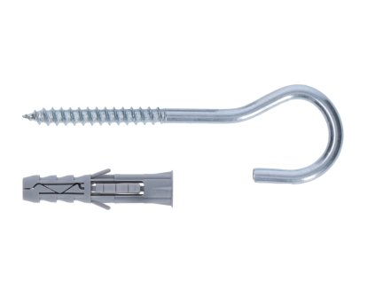 Hmoždinka univerzální s kruhovým hákem (Rozměry vrutu/hmoždinky 4x55/6x60mm)