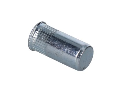 Nýtovací matice s mikro hlavou, rýhovaný dřík, uzavřená (Rozměry M5/16,5mm, Průměr 8mm)