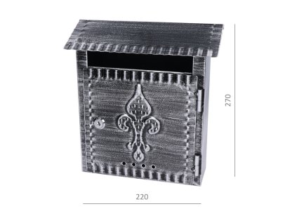 Poštovní schránka, (260x275x100mm) černá, max. formát listu: C4