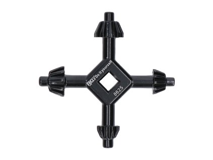 Křížový klíč na vrtací sklíčidlo, univerzální, průměr=4mm, průměr=5,5mm, průměr=6mm a průměr=7mm