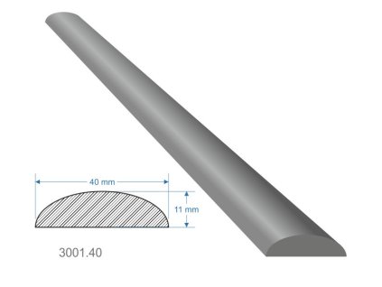 Madlovina typu D, 40x11mm (Délka 3m)