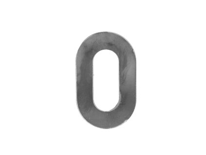 Domovní čísla 0-9, 120x80x3mm, hladká, bez povrchové úpravy (Číslo 0)