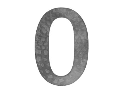 Domovní čísla 0-9, 170x90mm, zdobená, bez povrchové úpravy (Číslo 0)