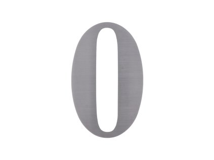 Domovní čísla 0-9, 127x1,5mm, s 3M páskou, broušená nerez K320/AISI304 (Číslo 0)