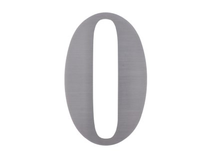 Domovní čísla 0-9, 156x1,5mm, s 3M páskou, broušená nerez K320/AISI304 (Číslo 0)