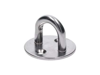 Nástěnný úchyt lanka kruhový, broušená nerez K320/AISI304 (Průměr lanka 8mm)