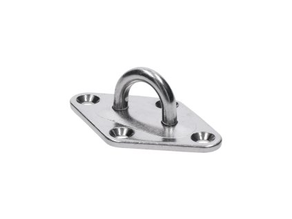 Nástěnný úchyt lanka vzor diamant, broušená nerez K320/AISI304 (Průměr lanka 5mm)