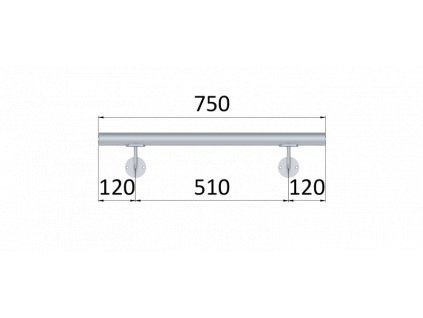 Madlo o průměru 42,4mm, broušená nerez K320/AISI304