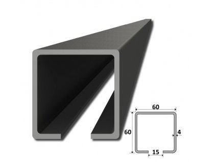 C profil 60x60x4mm, bez povrchové úpravy