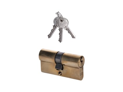 Cylindrická vložka EURO 35/35mm, mosazná, 3 klíče, šroub M5x65mm