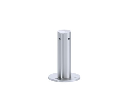 Příruba (rohová) na fasádní lankovou stěnu, odsazení 150mm, se dvěma vnitřními závity M8, broušená nerez K320/AISI 304