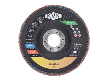 Prémiový lamelový kotouč na ocel a nerez, 125mm, zrno 40, extra hrubý PREMIUM