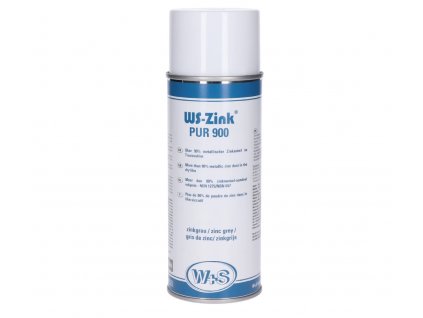 Zinkový sprej WS-Zink® Pur900 s obsahem zinku 90% 400ml, svařitelný, matná barva, odolný do 300° C , základní nátěr pro následné lakování, vodivá ochranná vrstva na bodovaní