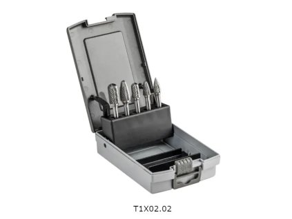 Sada technických fréz, typ MX, hladká stopka, 5 ks