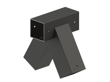 Rohová spojka na houpačku pro hranol 80x80mm, pozinkovaná ocel