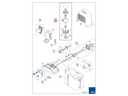 SPAMG602D00A Kit elektromotoru s pastorkom pre ROBO RO600