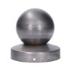 Stříška na sloupek s koulí, základna kulatá, bez povrchové úpravy (Průměr koule 120mm, Základna 120mm)