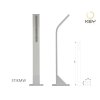 Venkovní LED osvětlení STIK S - bílá barva, osvětlení směrem dolů (do země), výška 750mm, celohliníkové tělo