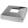 Kryt spodní příruby (108x108 / 25x1,5mm), otvor: 40,5x40,5mm, na profil 40x40mm, broušená nerez K320/AISI304