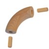 Dřevěný spojovací oblouk (průměr=42mm / 90°), materiál: buk, broušený povrch bez nátěru