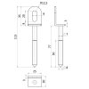 Kotvení plotu 35x25mm s hmoždinkou, černé
