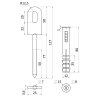 Kotvení plotu 50X25mm s hmoždinkou, antracit