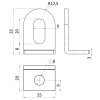 Kotvení plotu 35x25mm s hmoždinkou, černé