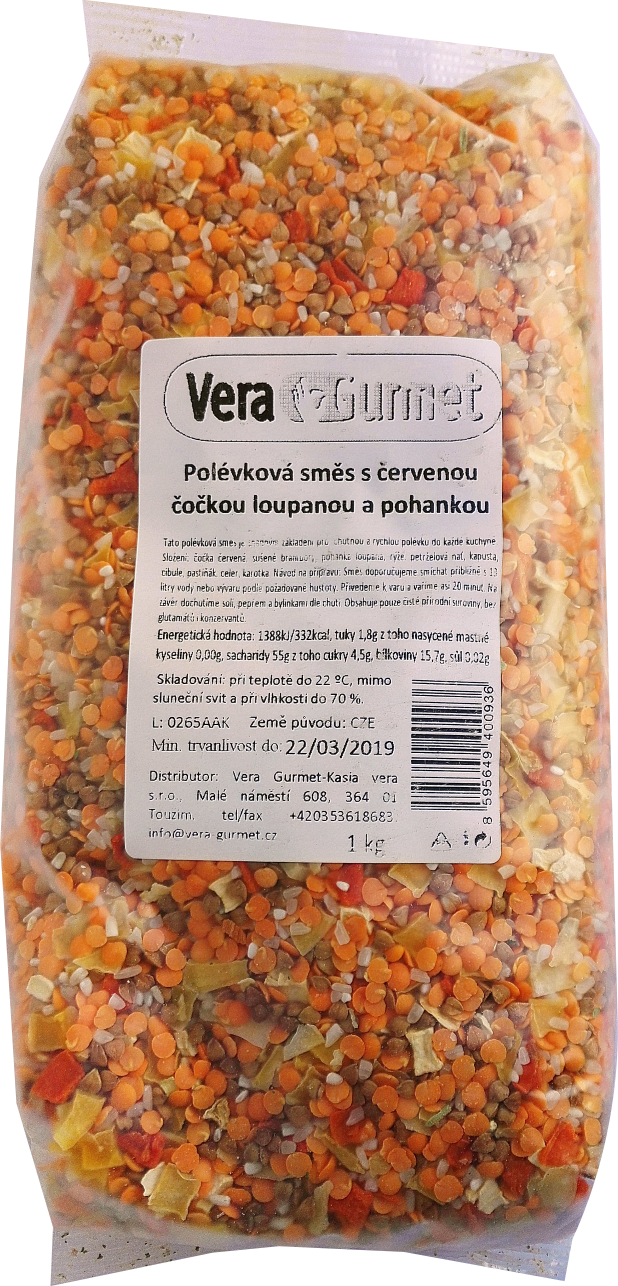 Polévková směs červená čočka a pohanka 1kg