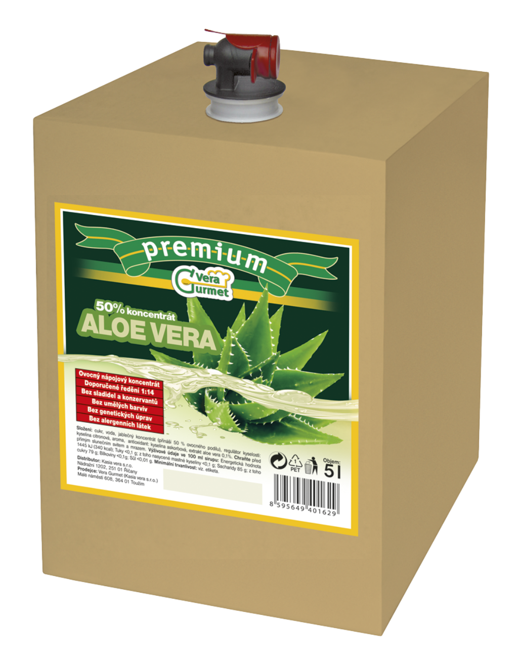 Aloe vera PREMIUM koncentrát 1:14 5l