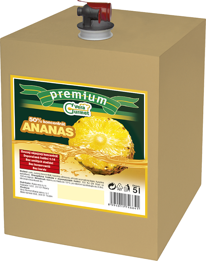 Ananas PREMIUM koncentrát 1:14 5l