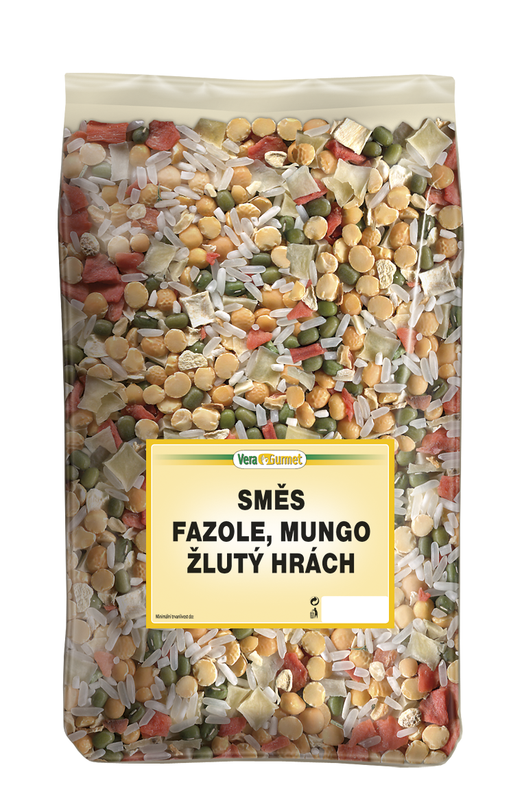 Polévková směs fazole mungo,žlutý hrách 1kg