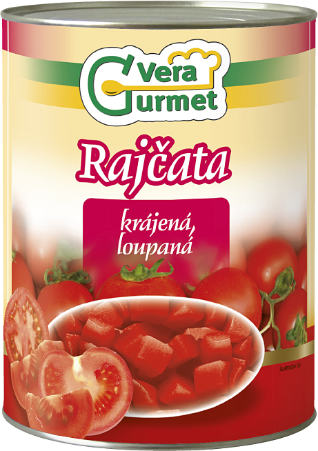 Rajčata loupaná - krájená 2,5kg