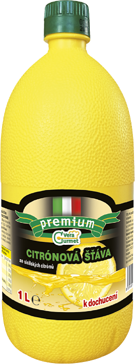 Vera Gurmet Citrónová šťáva 100% 1000ml