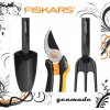 Dárková zahradní sada Fiskars Solid, černá