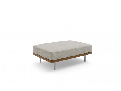 Flows large footstool teak natural