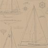 Ralph Lauren Coastal Papers Boat Blueprint