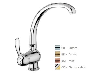 FLAVIA dřezová stojánková baterie, retro (Barva Bronz)