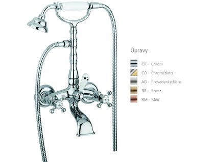BELINDA vanová baterie, vč. sprch.kompletu (Barva Bronz)