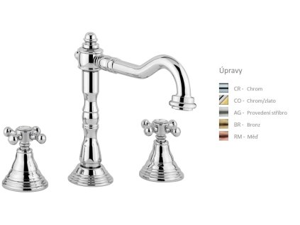 BELINDA umyvadlová 3 otvorová baterie (Barva Bronz)