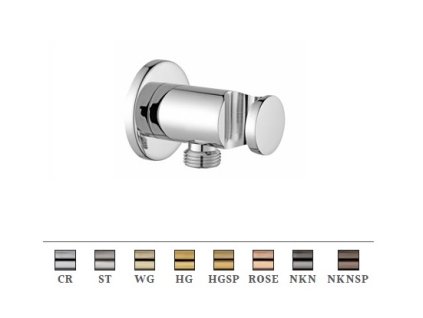 TONDO držák ruční sprchy s napojením, celokovový (Barva Chrom)